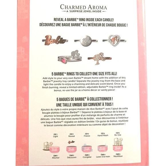 New! Barbie x Charmed Aroma Candle Jewelry Tray NIB Ring - Picture 6 of 7